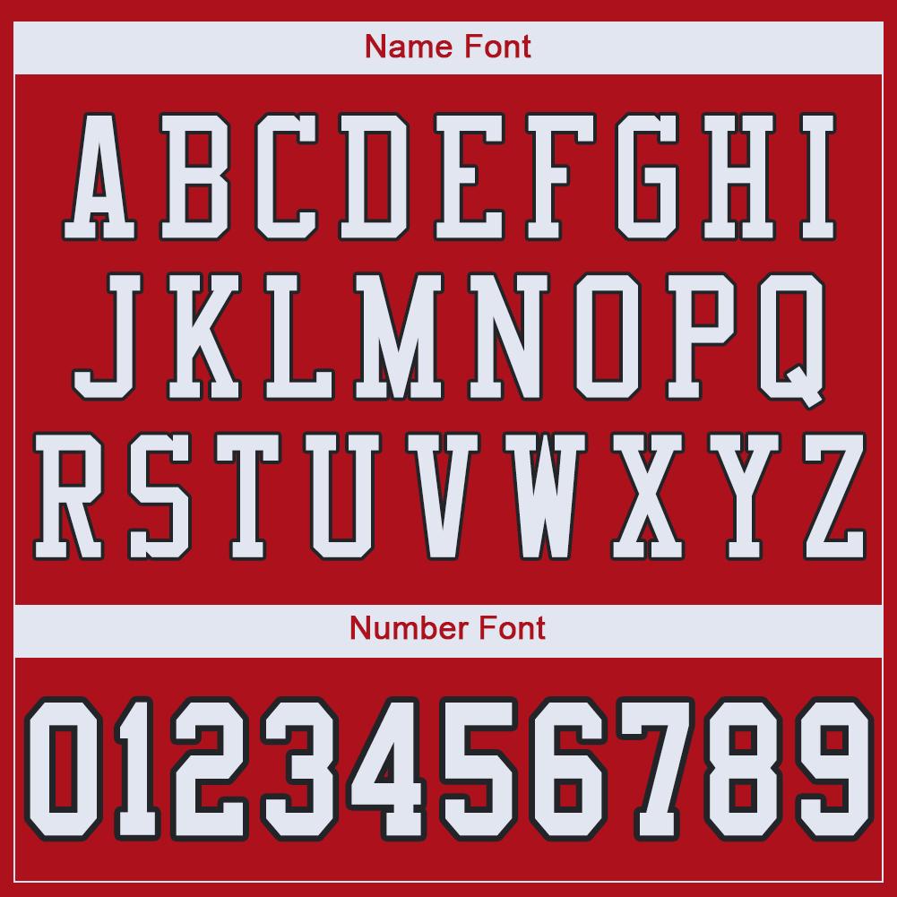 Custom Red White-Black Mesh Authentic Football Jersey view 6