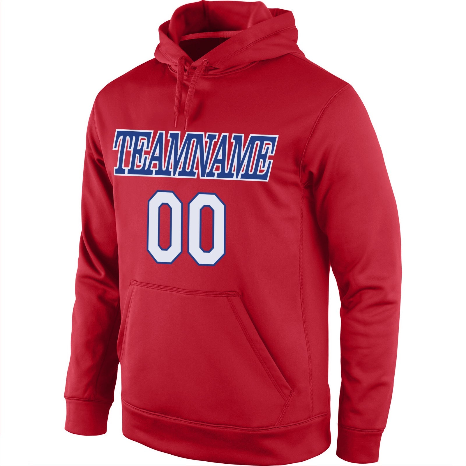 Custom Stitched Red White-Royal Sports Pullover Sweatshirt Hoodie view 2