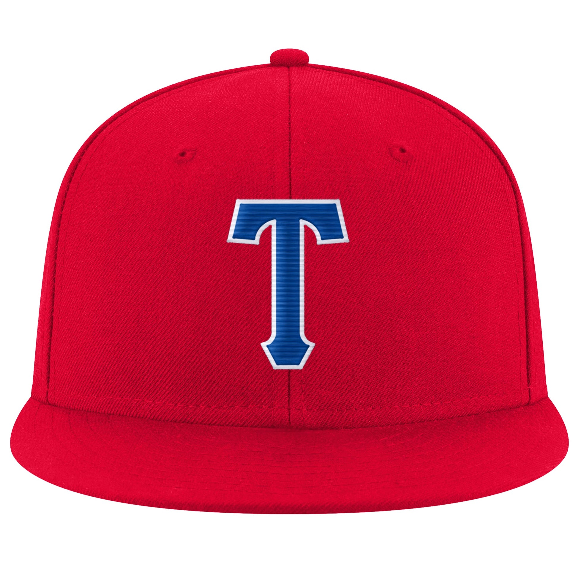 Custom Red Royal-White Stitched Adjustable Snapback Hat view 2