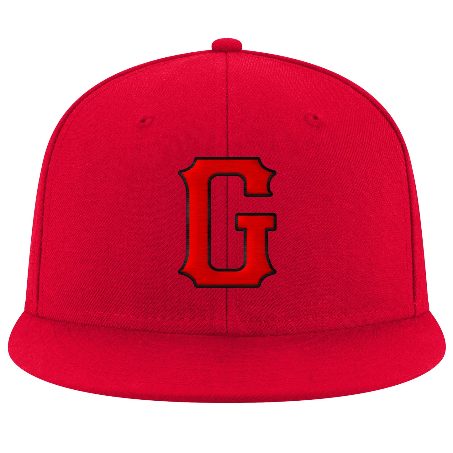 Custom Red Red-Black Stitched Adjustable Snapback Hat view 2