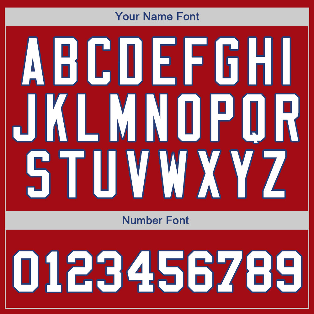 Custom Red White-Royal Authentic Baseball Jersey view 5