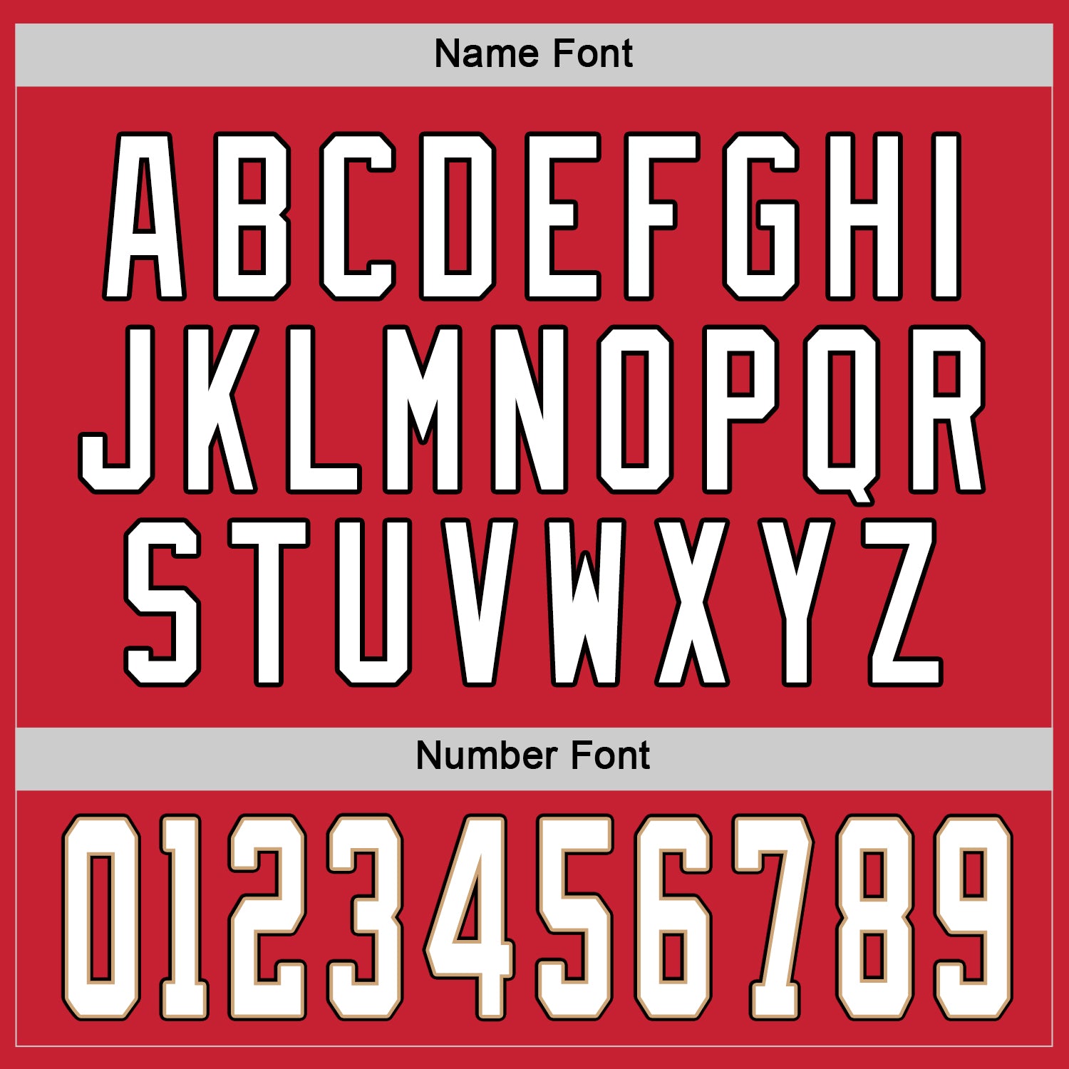 Custom Red White-Old Gold Hockey Jersey view 3