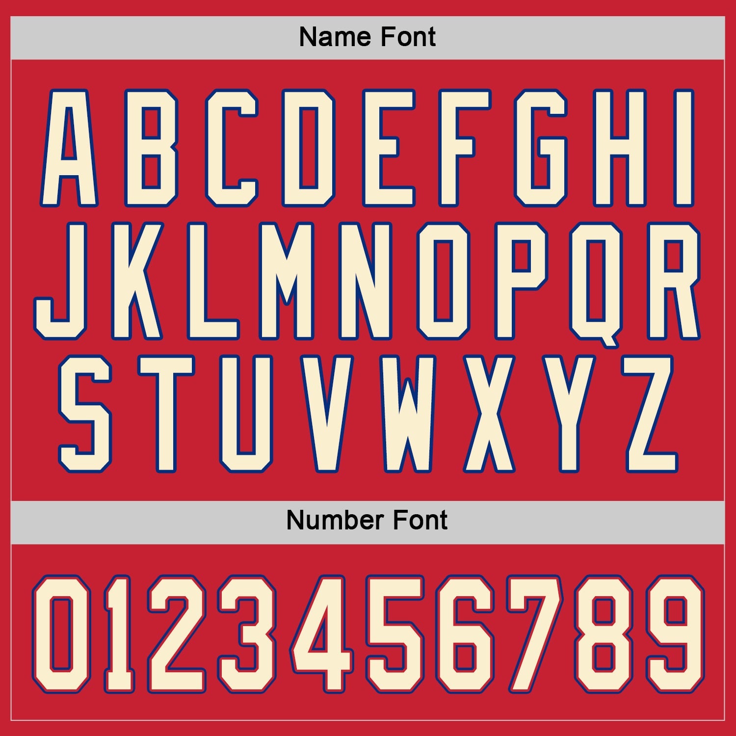 Custom Red Cream-Royal Hockey Jersey view 3