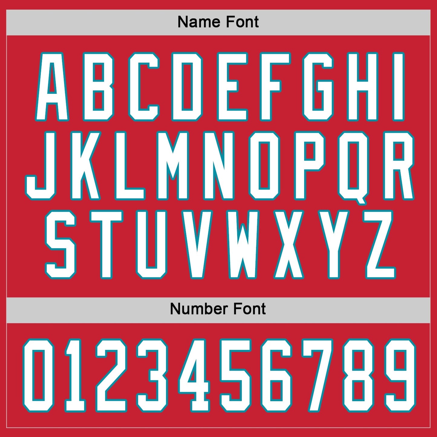 Custom Red White-Teal Hockey Jersey view 3