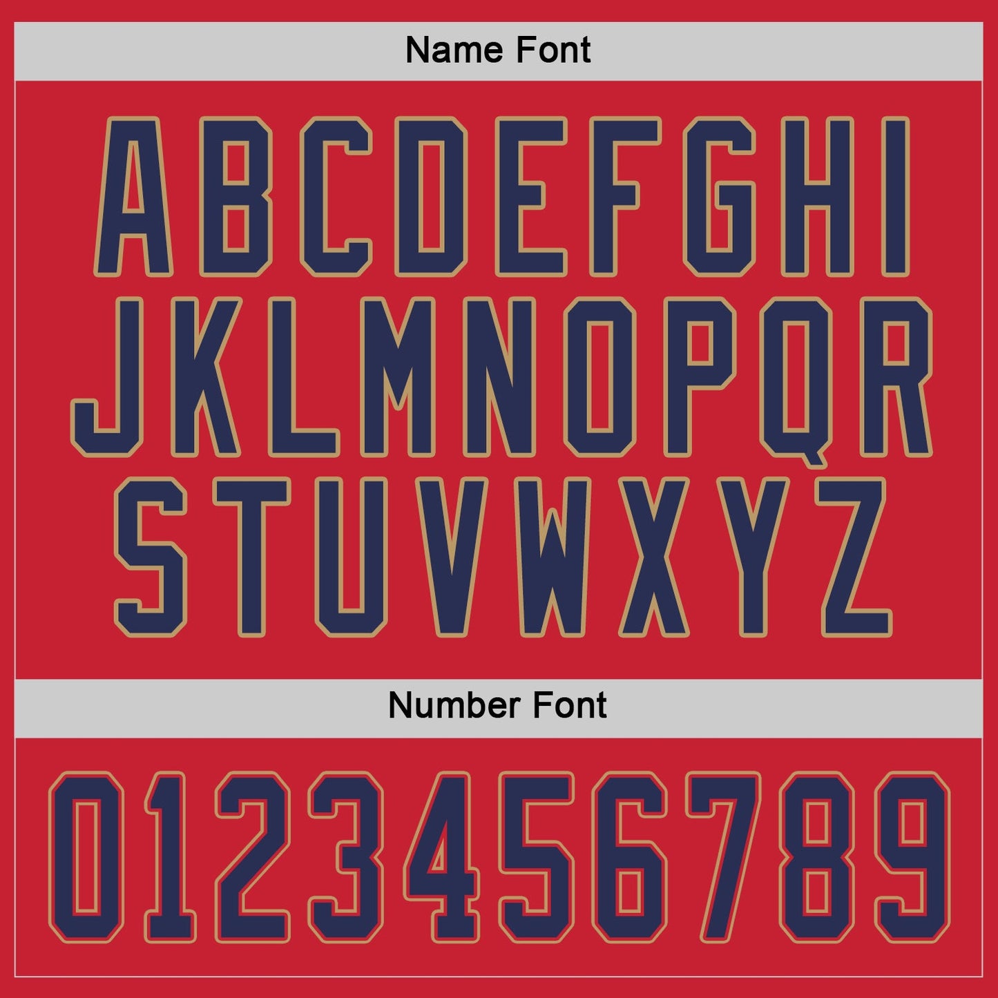 Custom Red Navy-Old Gold Hockey Jersey view 3