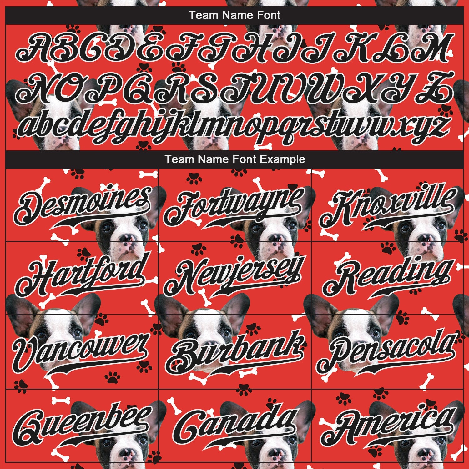 Custom Red Black-White 3D Pattern Design Dogs Authentic Baseball Jersey view 4