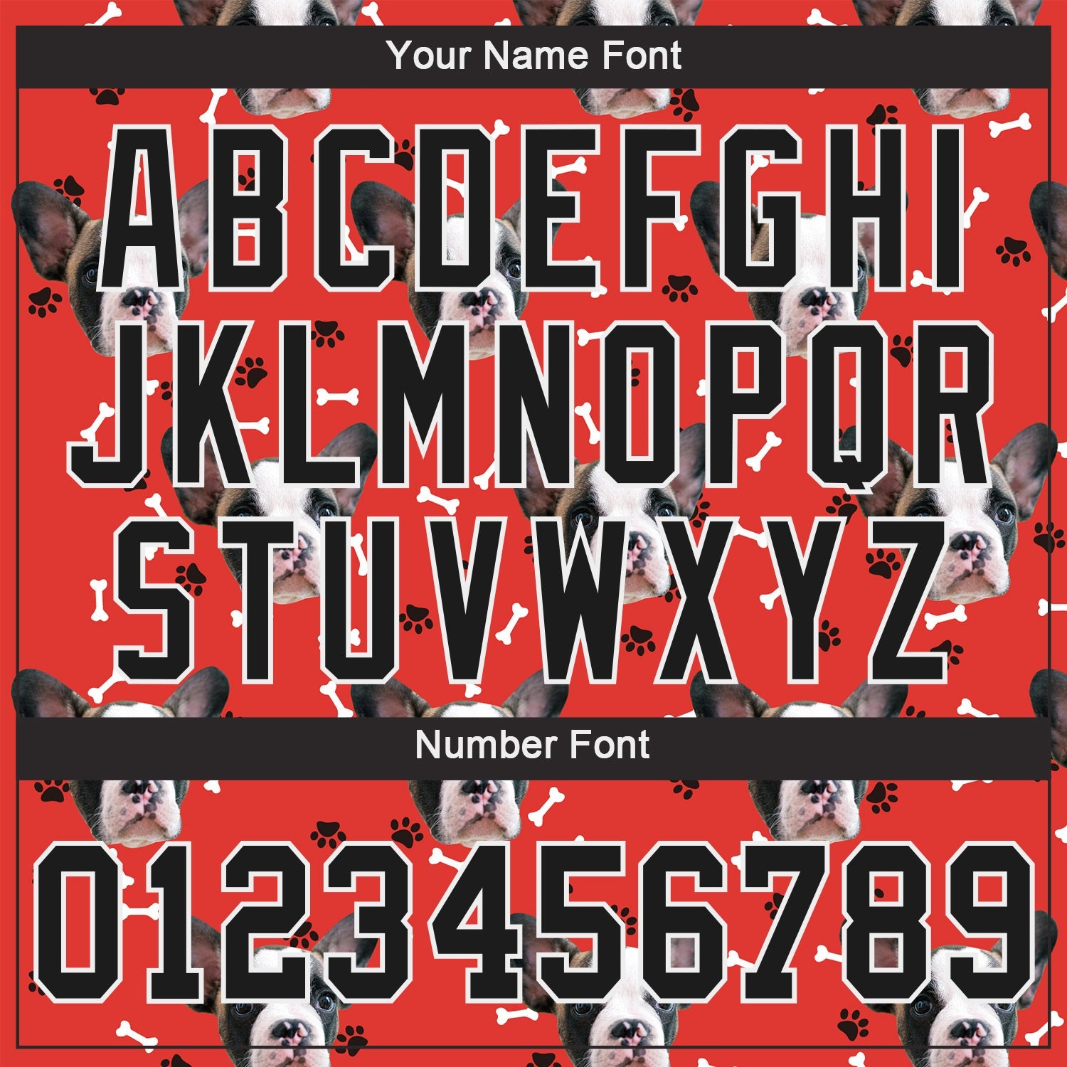 Custom Red Black-White 3D Pattern Design Dogs Authentic Baseball Jersey view 5