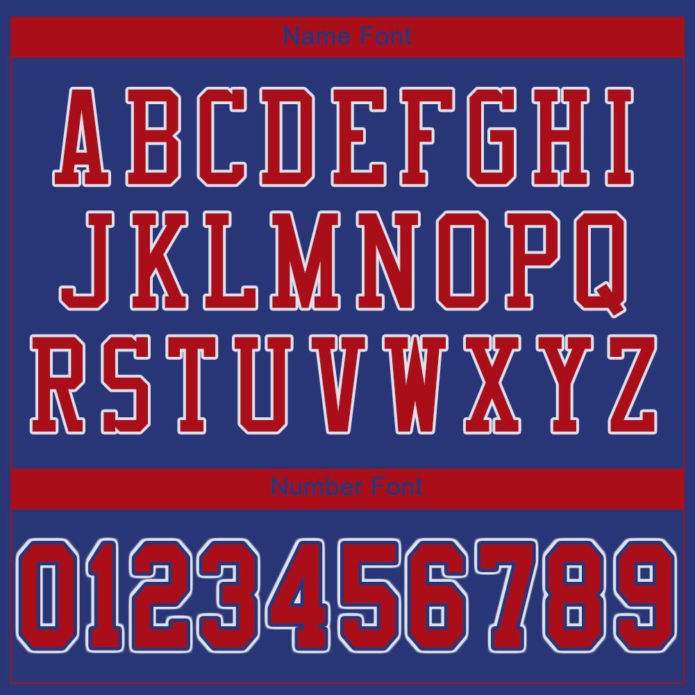 Custom Royal Red-White Mesh Authentic Football Jersey view 5