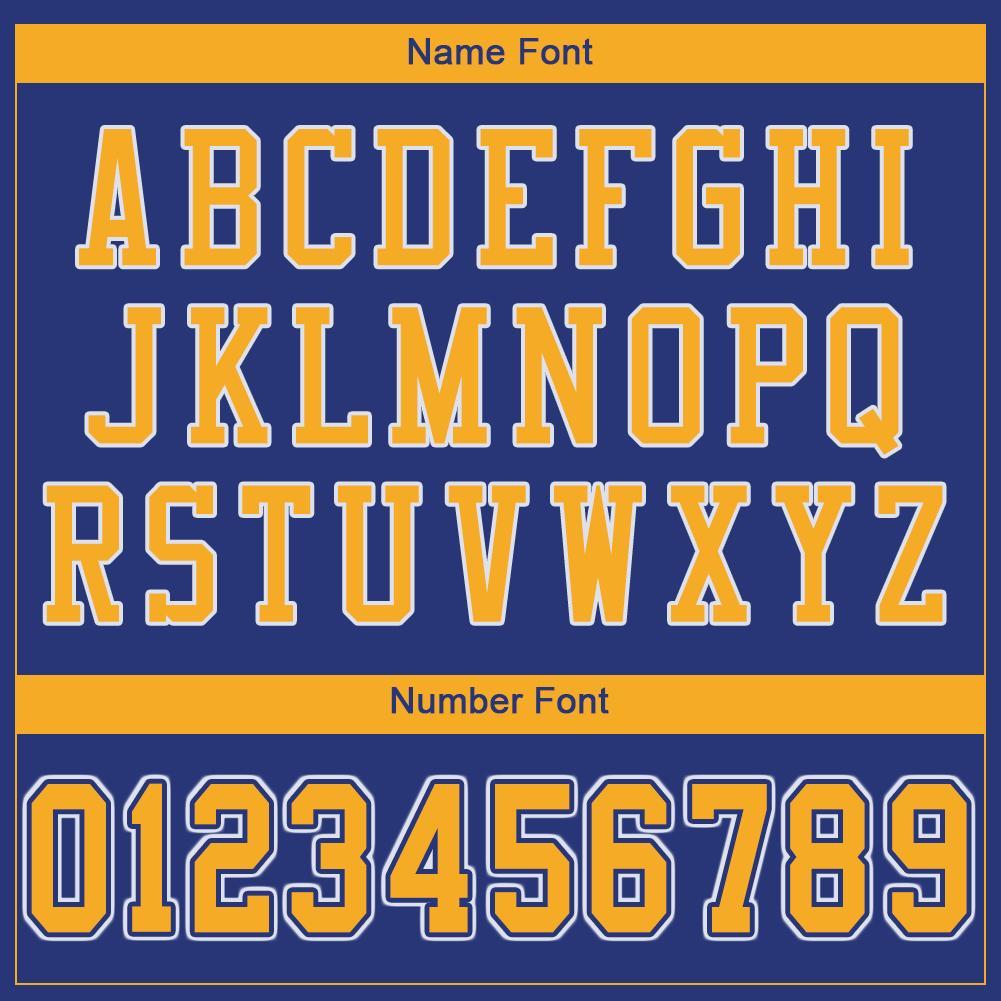 Custom Royal Gold-White Mesh Authentic Football Jersey view 5