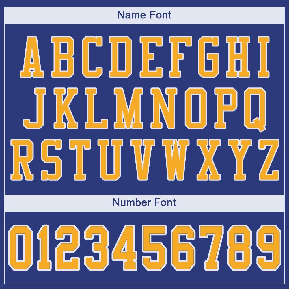 Custom Royal Gold-White Mesh Authentic Football Jersey view 6