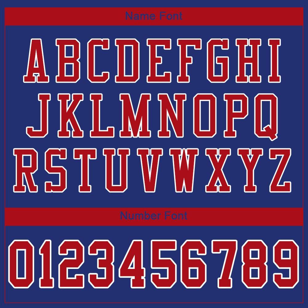 Custom Royal Red-White Mesh Authentic Football Jersey view 5