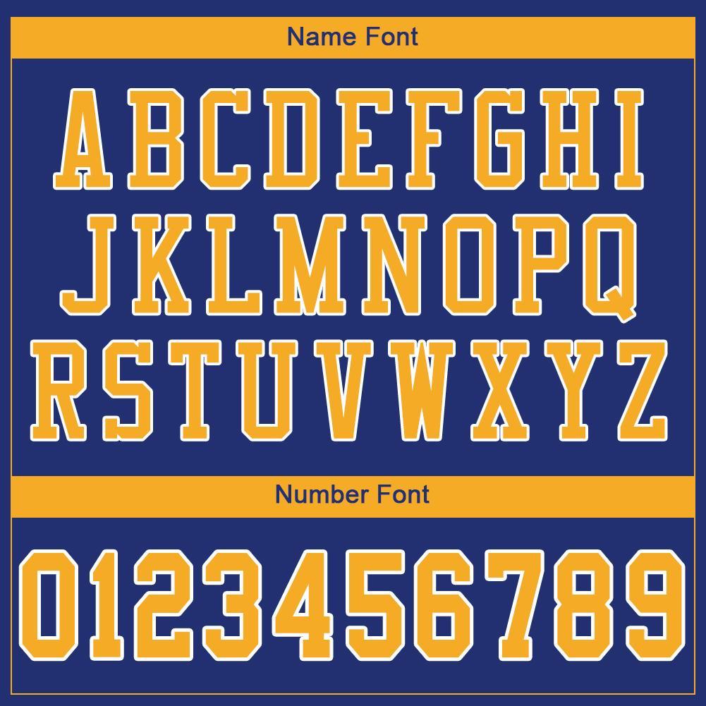 Custom Royal Gold-White Mesh Authentic Football Jersey view 5