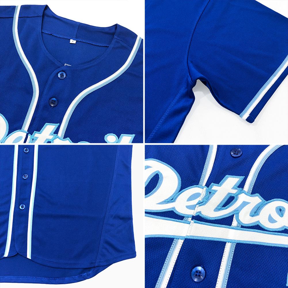 Custom Royal Orange-White Authentic Baseball Jersey view 6