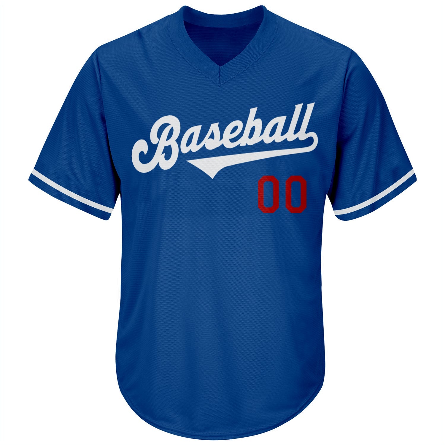 Custom Royal White-Red Authentic Throwback Rib-Knit Baseball Jersey Shirt view 2