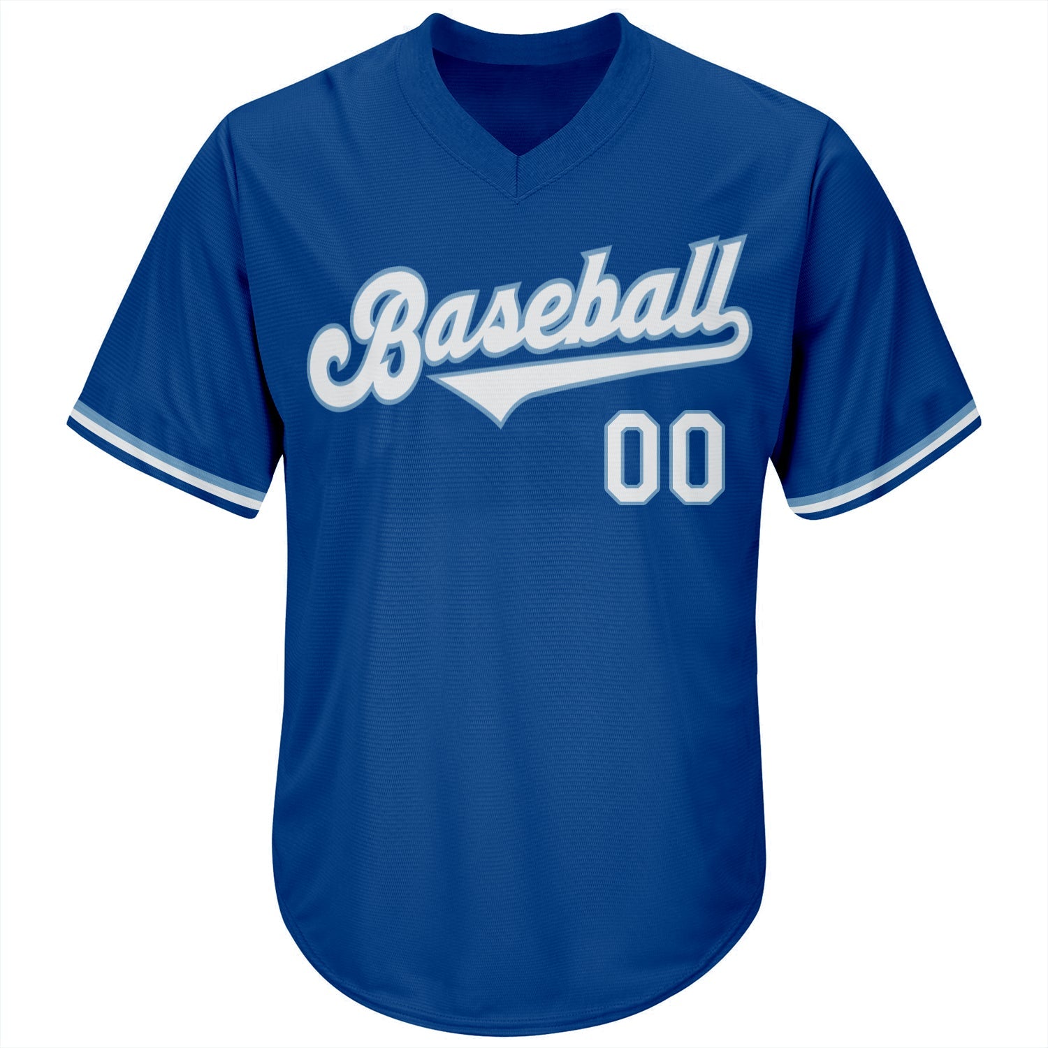 Custom Royal White-Light Blue Authentic Throwback Rib-Knit Baseball Jersey Shirt view 2