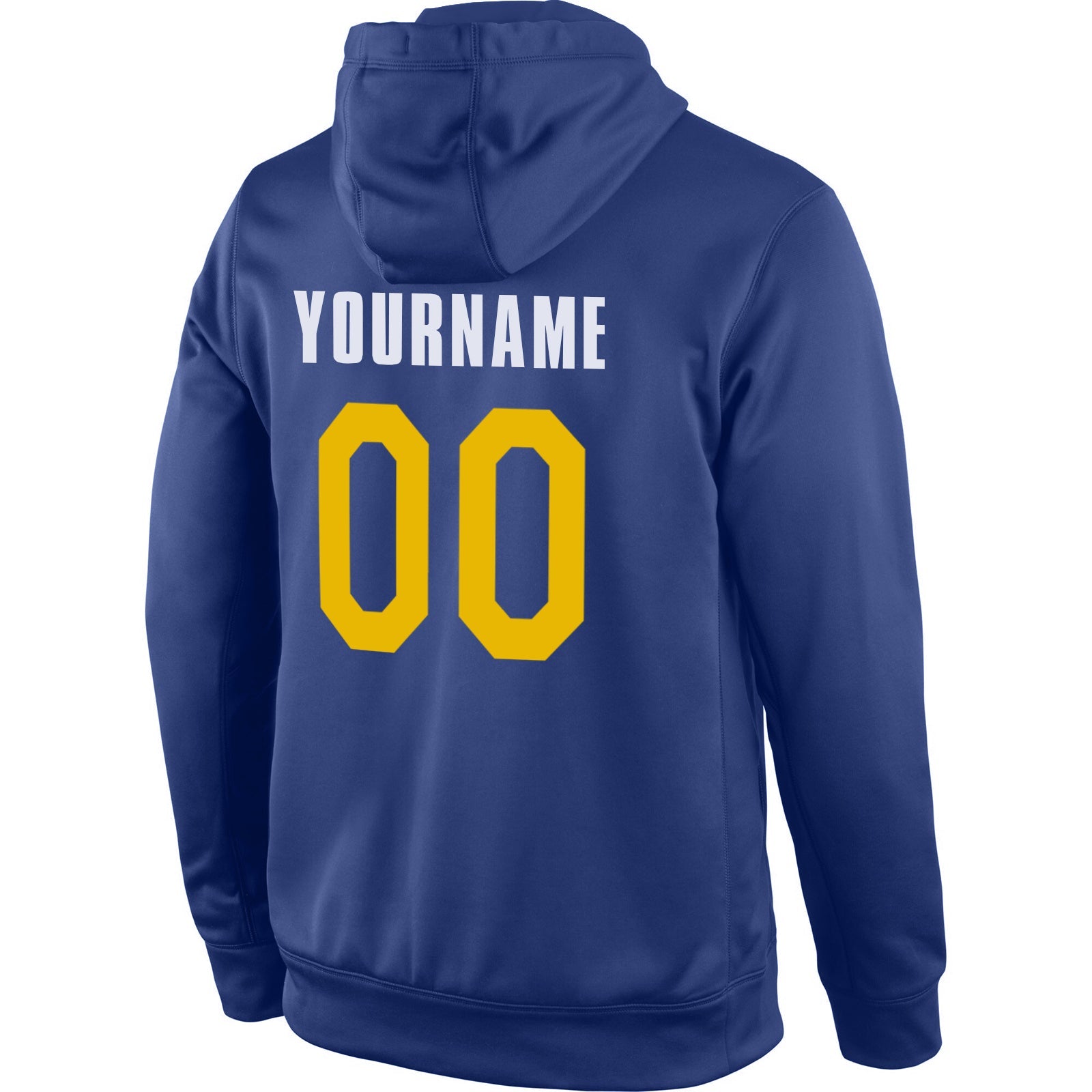 Custom Stitched Royal Gold-Red Sports Pullover Sweatshirt Hoodie view 3