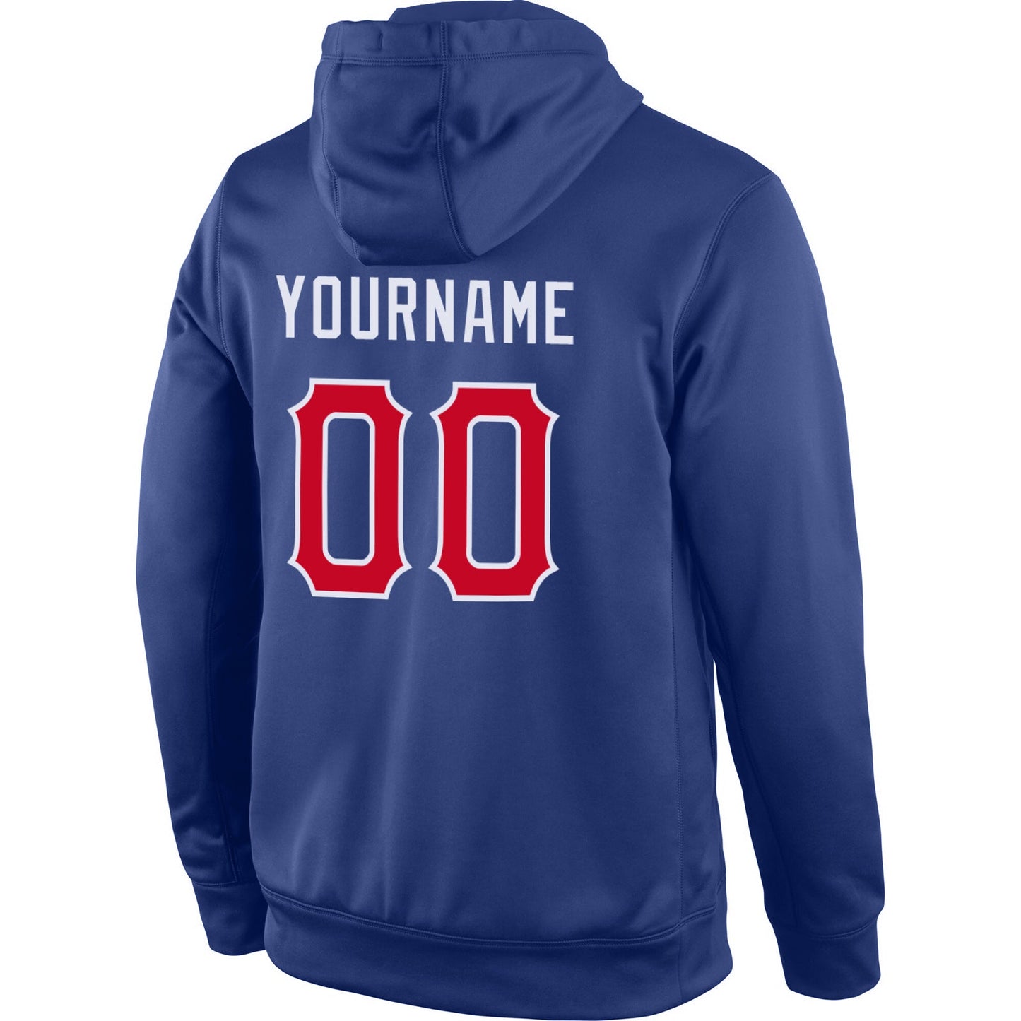 Custom Stitched Royal Red-White Sports Pullover Sweatshirt Hoodie view 3