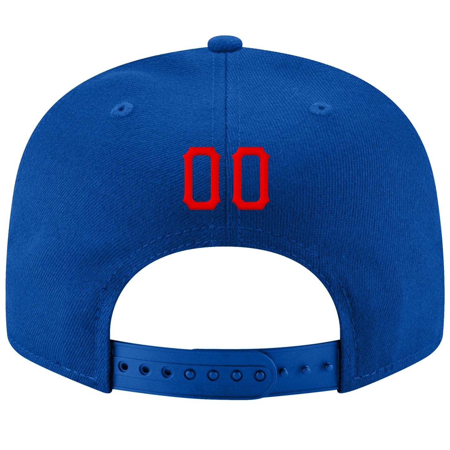 Custom Royal Red-White Stitched Adjustable Snapback Hat view 3