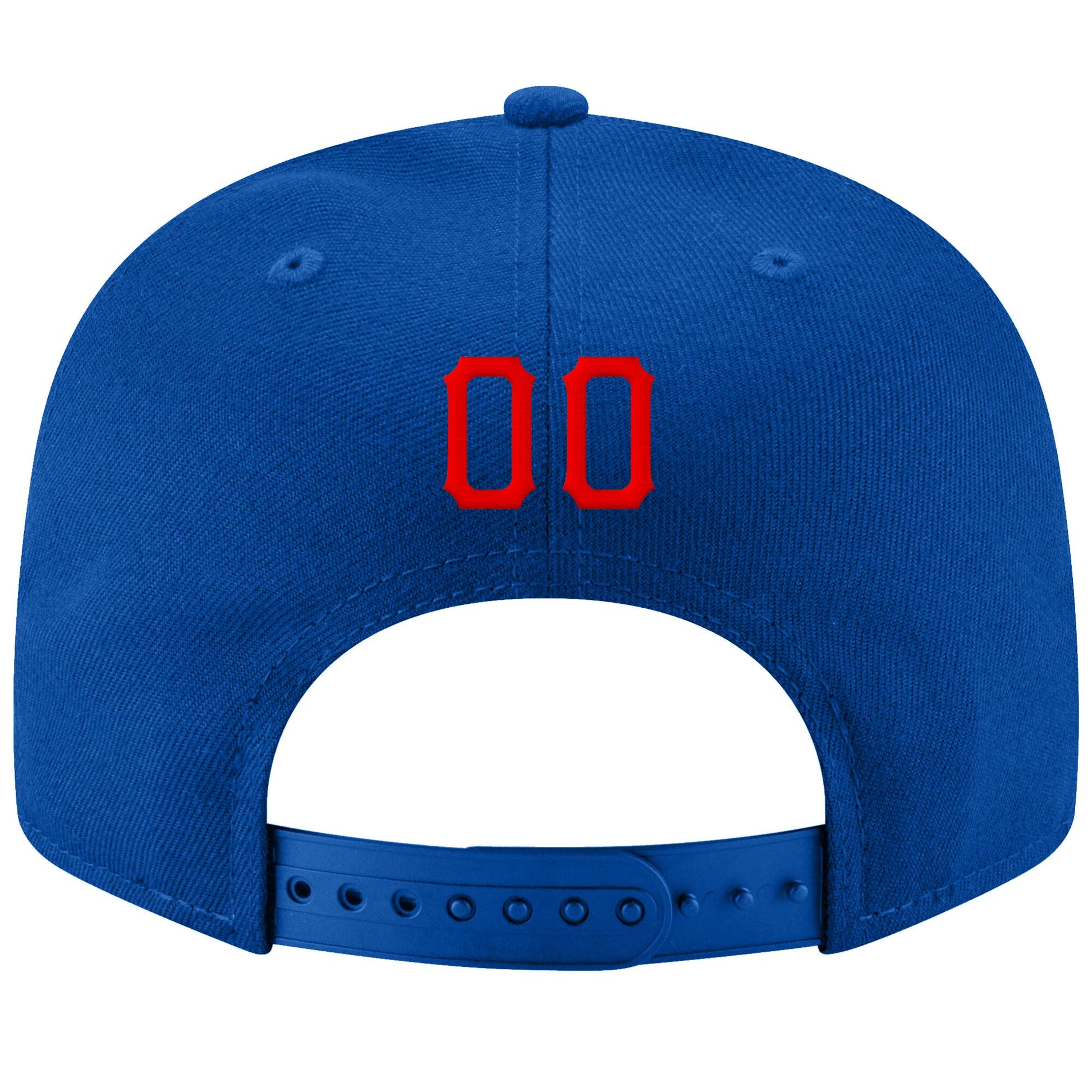 Custom Royal Red-White Stitched Adjustable Snapback Hat view 3