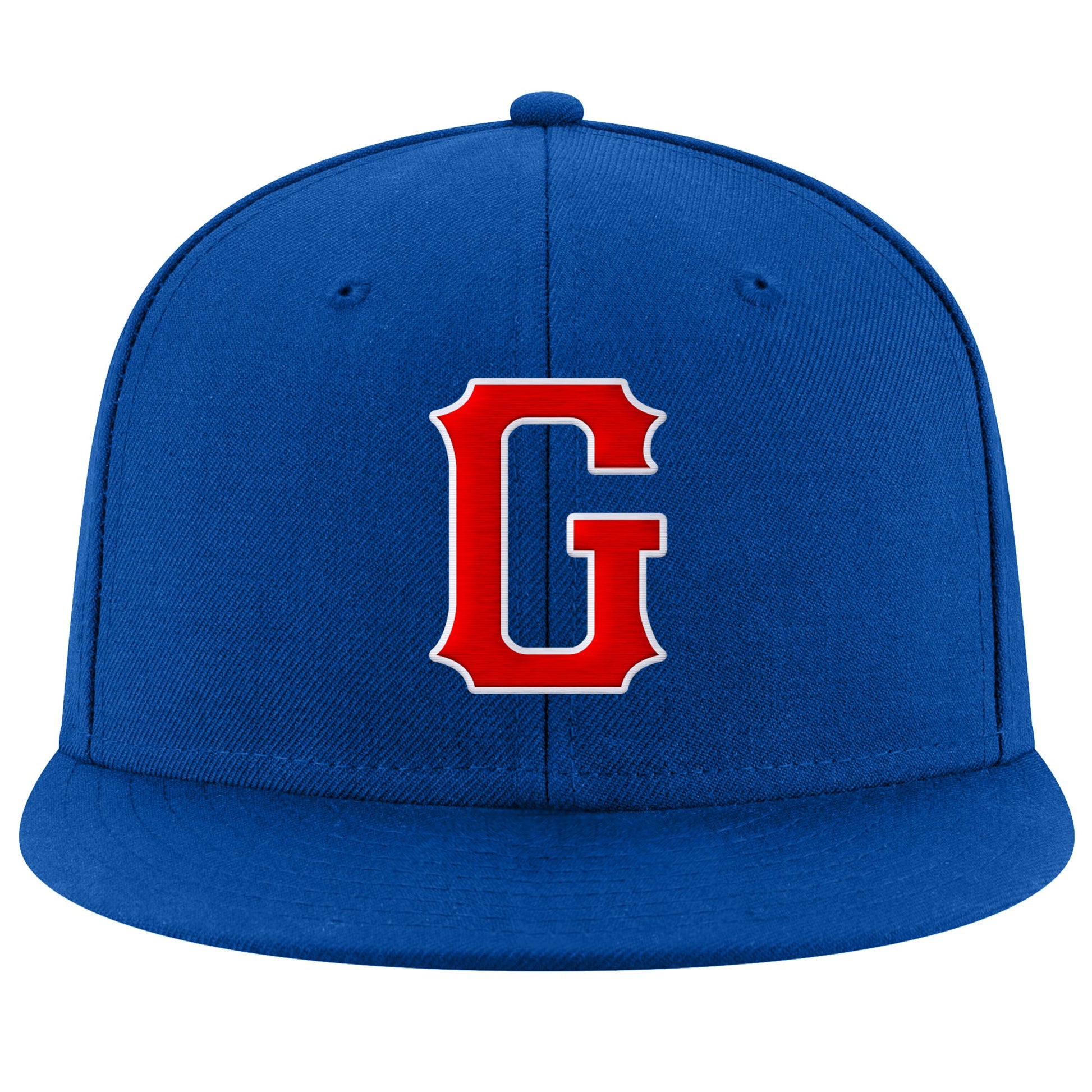 Custom Royal Red-White Stitched Adjustable Snapback Hat view 2