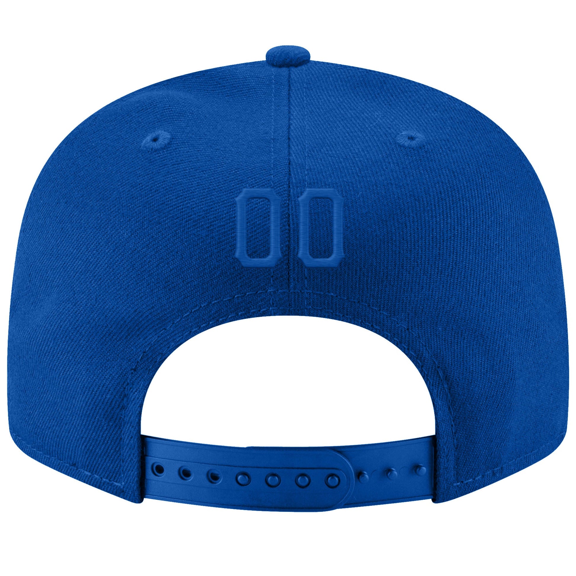 Custom Royal Royal-Red Stitched Adjustable Snapback Hat view 3