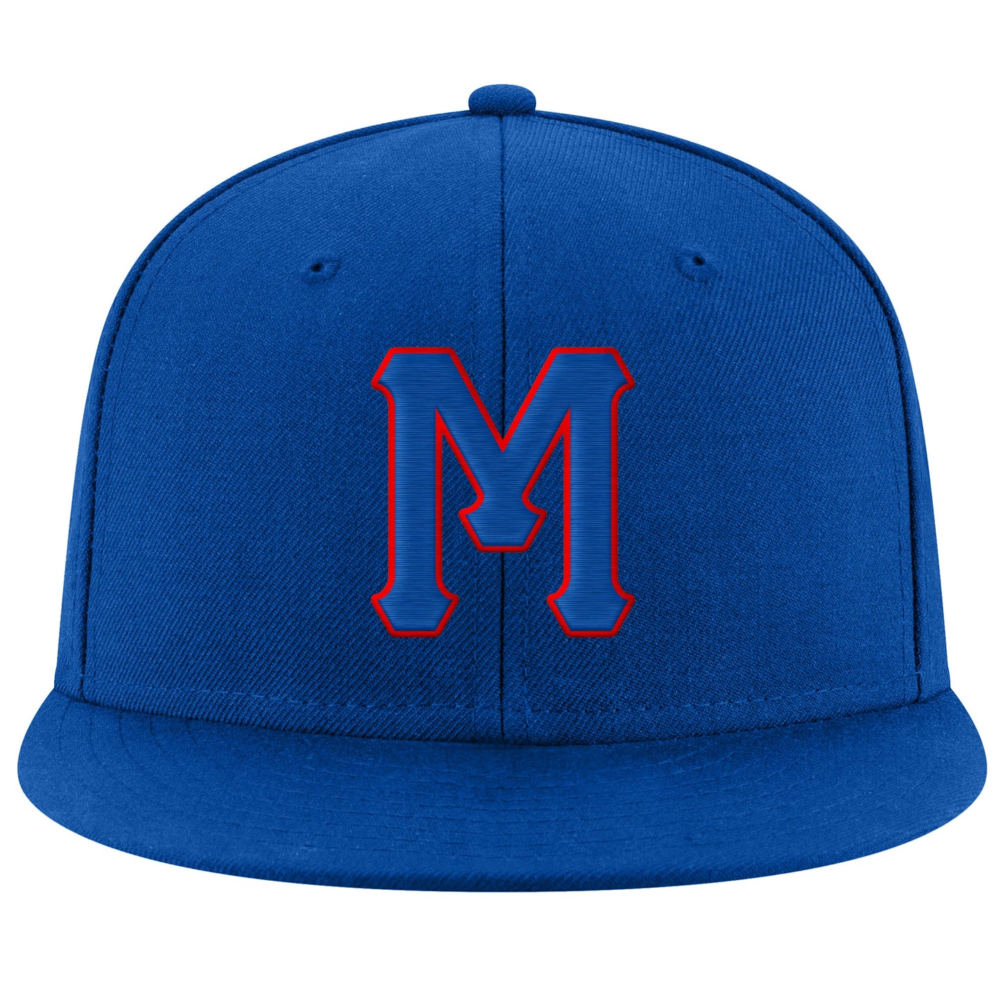 Custom Royal Royal-Red Stitched Adjustable Snapback Hat view 2