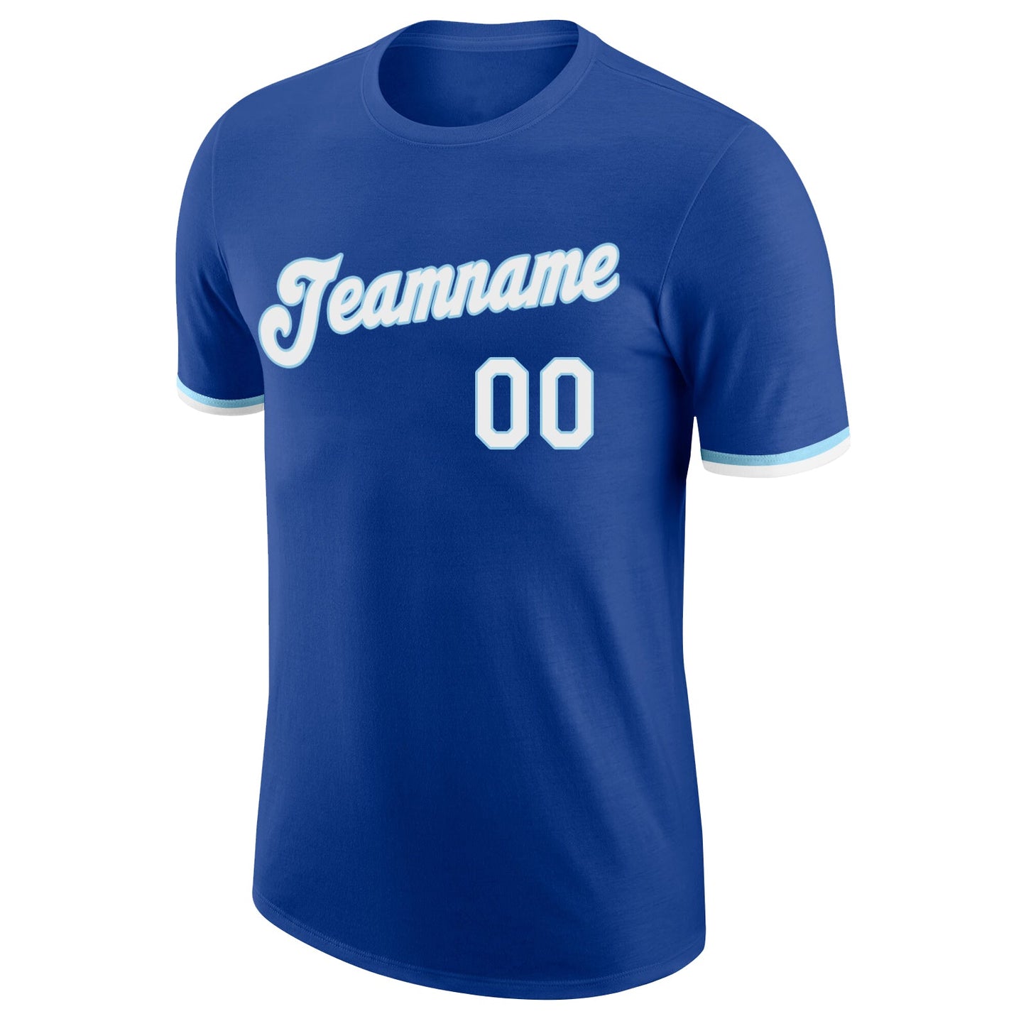Custom Royal White-Light Blue Performance T-Shirt view 6