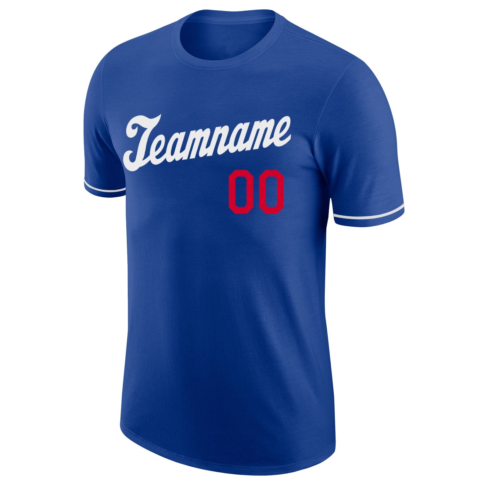 Custom Royal White-Red Performance T-Shirt view 6