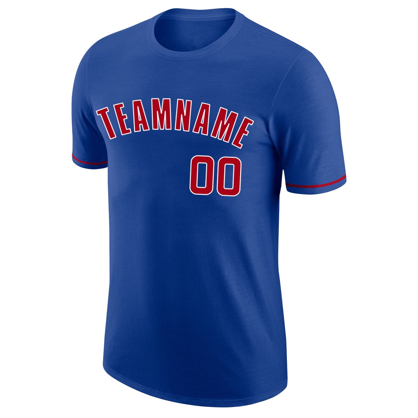 Custom Royal Red-White Performance T-Shirt view 5