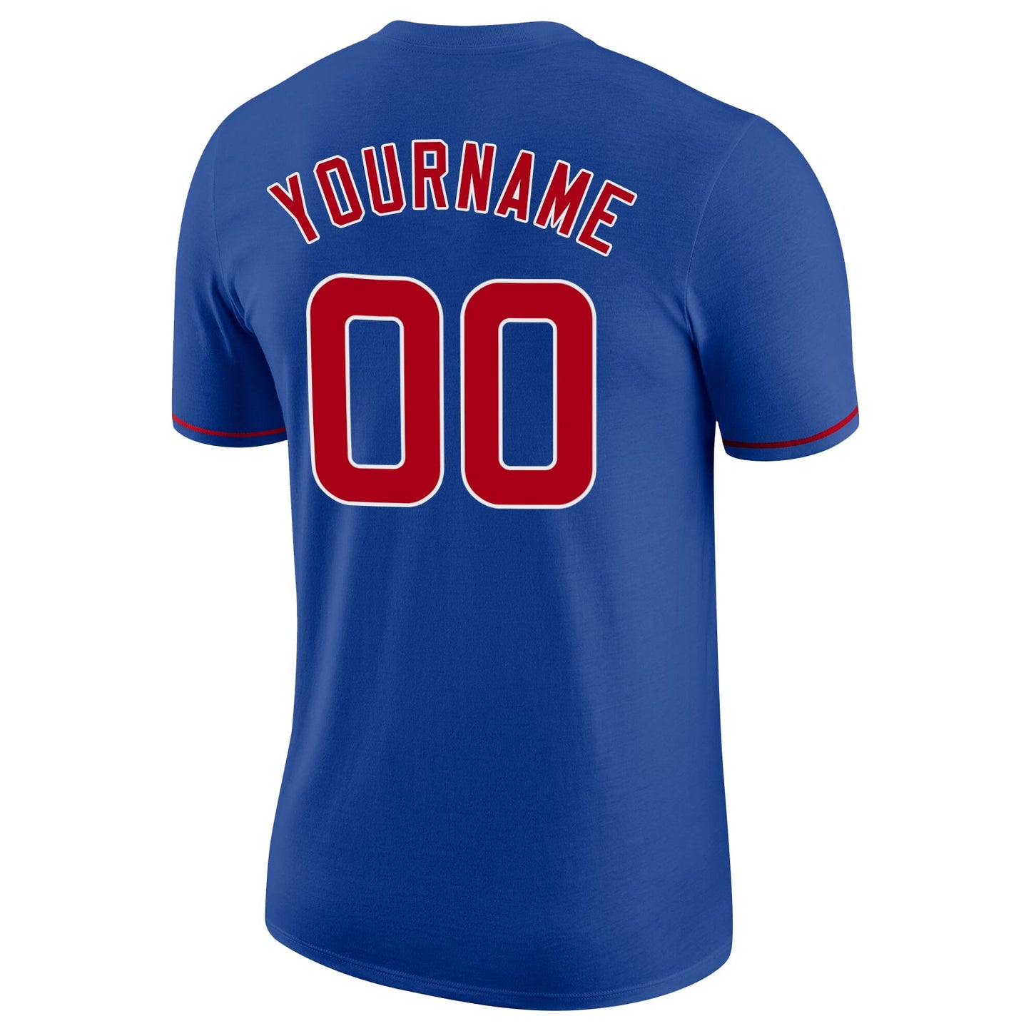 Custom Royal Red-White Performance T-Shirt view 6