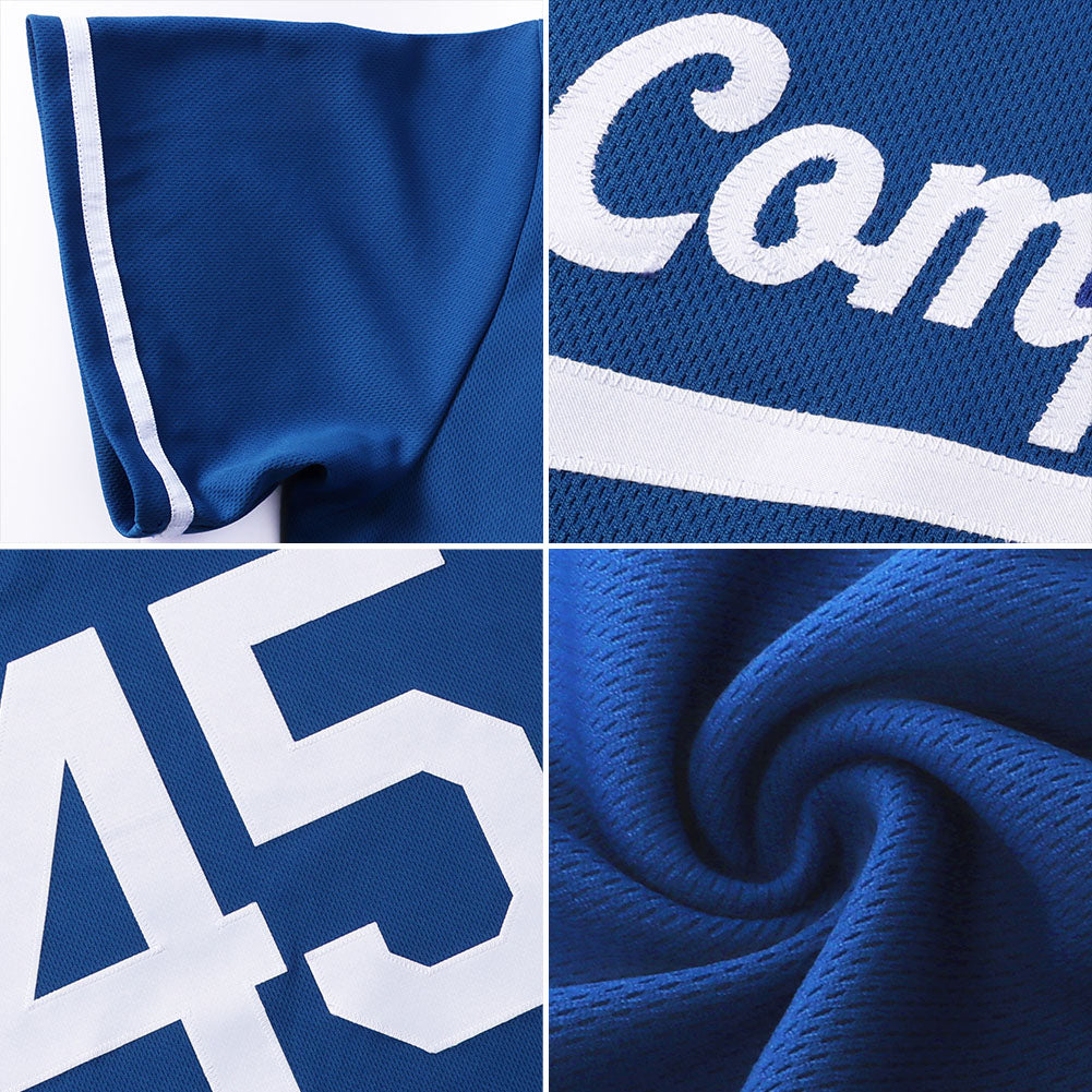 Custom Royal Orange-White Authentic Throwback Rib-Knit Baseball Jersey Shirt view 7
