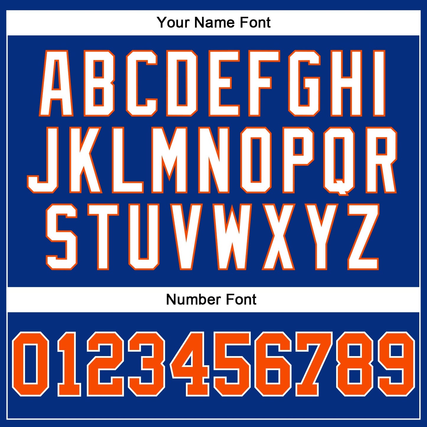 Custom Royal White Pinstripe Orange-White Authentic Baseball Jersey view 5