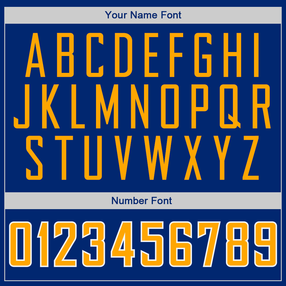 Custom Royal Gold-White Authentic Baseball Jersey view 4