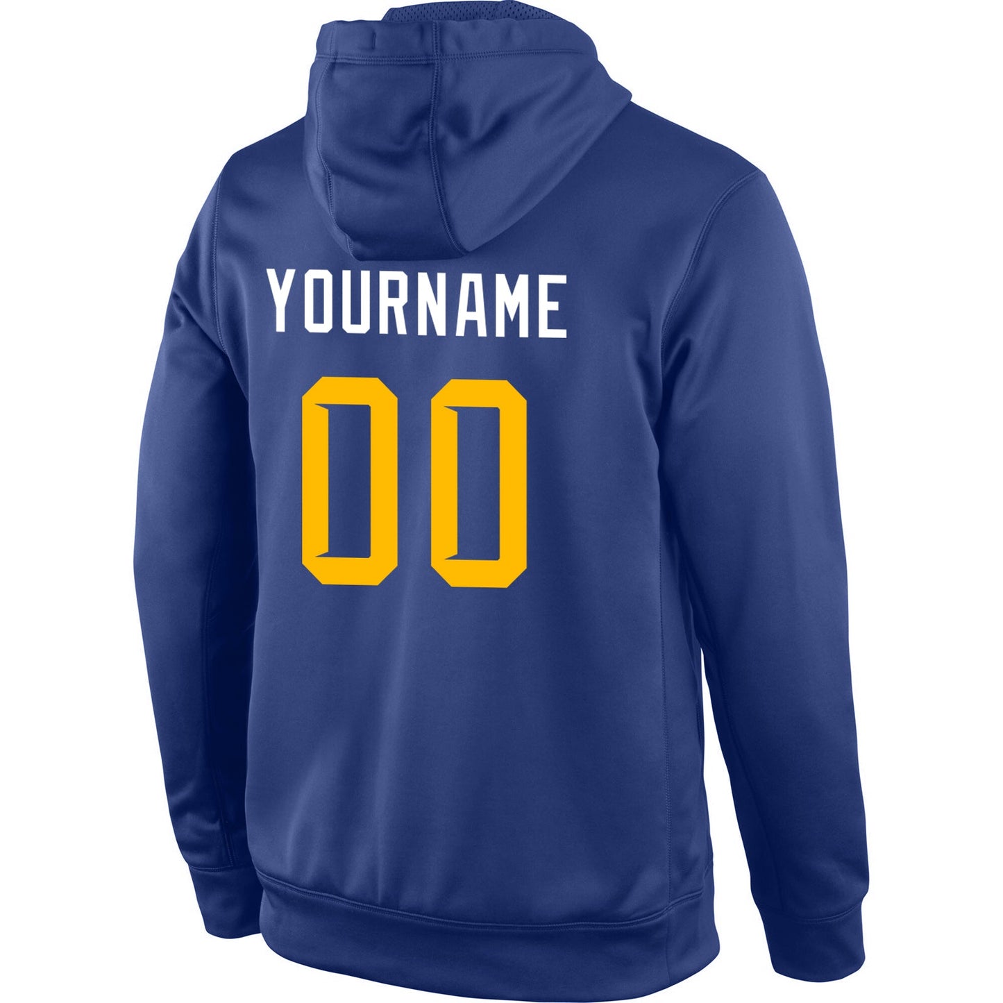 Custom Stitched Royal Gold-White Sports Pullover Sweatshirt Hoodie view 3