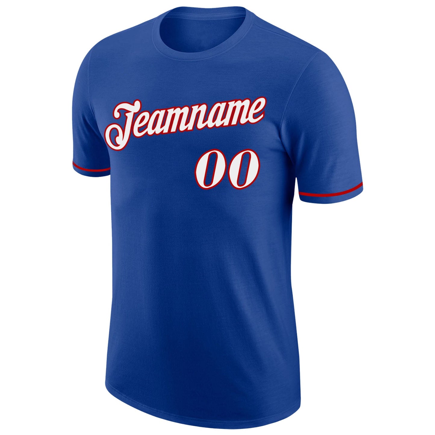 Custom Royal White-Red Performance T-Shirt view 5
