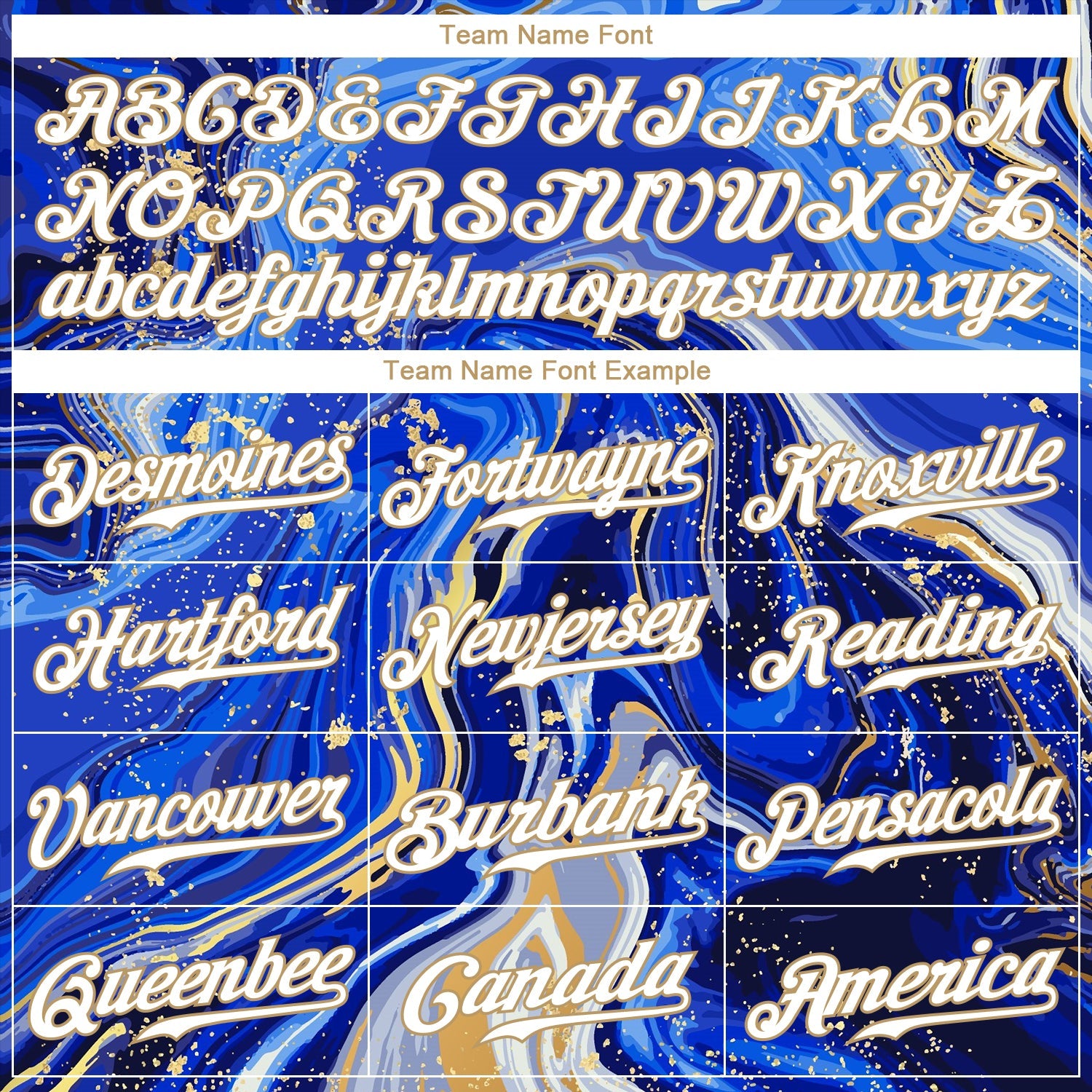 Custom Royal White-Old Gold 3D Pattern Design Marble Authentic Baseball Jersey view 4