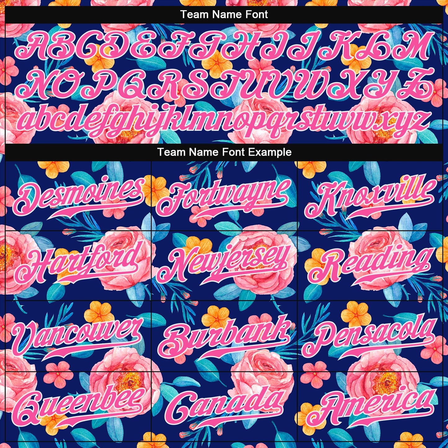 Custom Royal Pink-White 3D Pattern Design Flowers Authentic Baseball Jersey view 4