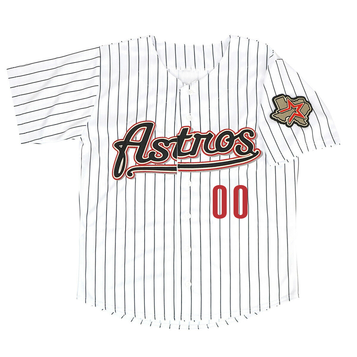 Custom Houston Astros 2012 White Men's Jersey Stitched Black Stripe - Main View