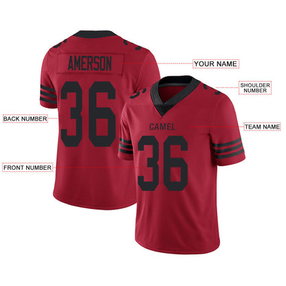 Custom SF.49ers Stitched American Football Jerseys Personalize Birthday Gifts Red Jersey view 2