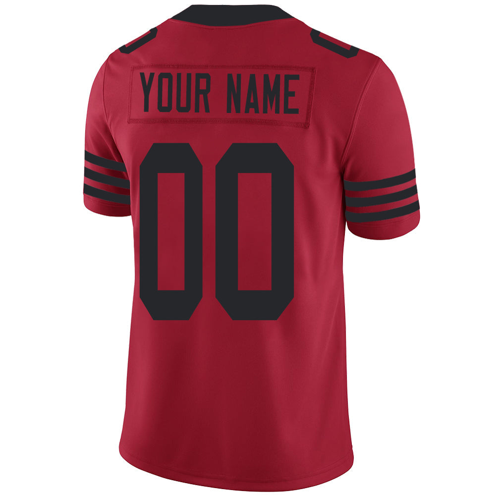 Custom SF.49ers Stitched American Football Jerseys Personalize Birthday Gifts Red Jersey view 3