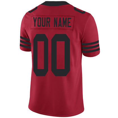 Custom SF.49ers Stitched American Football Jerseys Personalize Birthday Gifts Red Jersey view 3