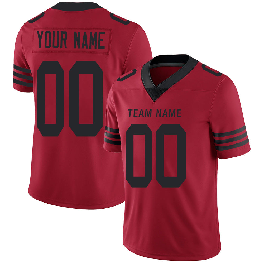 Custom SF.49ers Stitched American Football Jerseys Personalize Birthday Gifts Red Jersey - Main View
