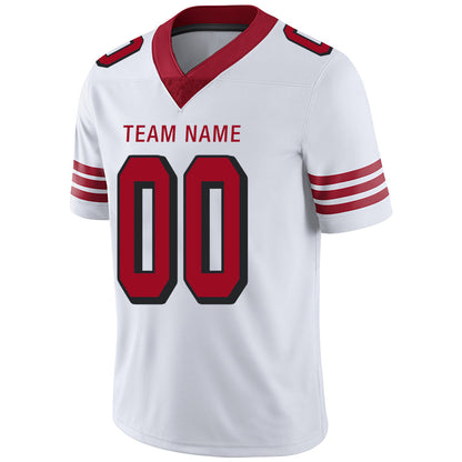 Custom SF.49ers Stitched American Football Jerseys Personalize Birthday Gifts White Jersey view 4