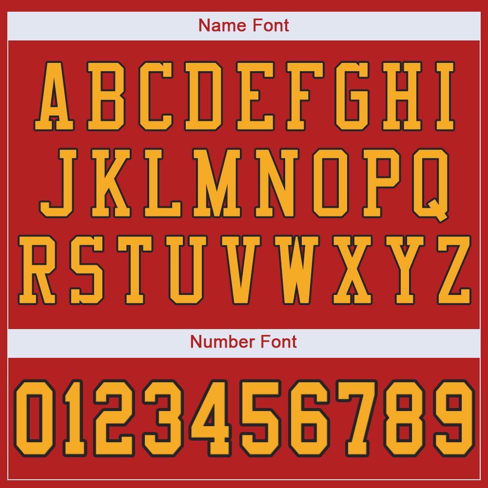 Custom Scarlet Gold-Black Mesh Authentic Football Jersey view 5