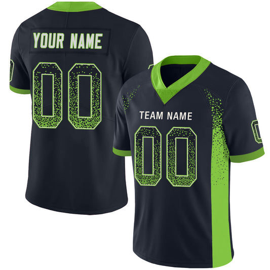 Custom S.Seahawks Stitched American Football Jerseys Personalize Birthday Gifts Navy Jersey - Main View