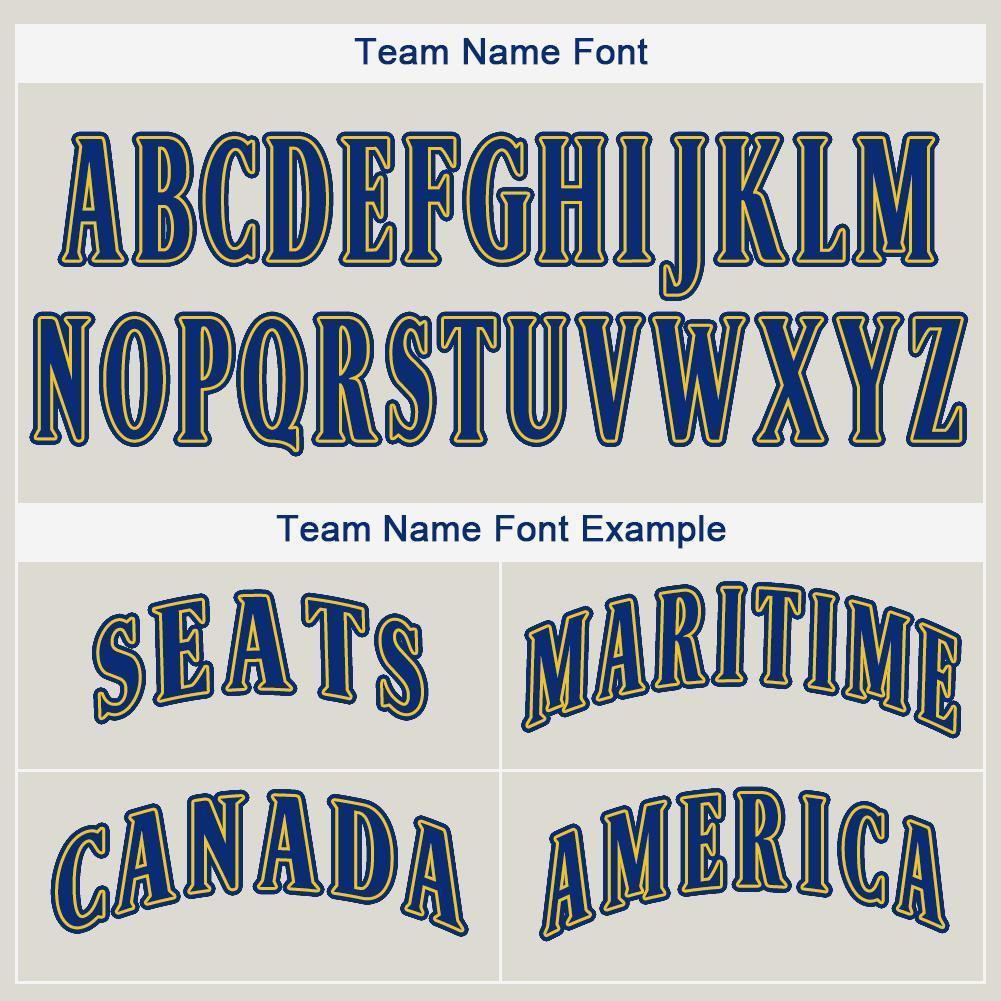 Custom Cream Royal-Gold Baseball Jersey view 5