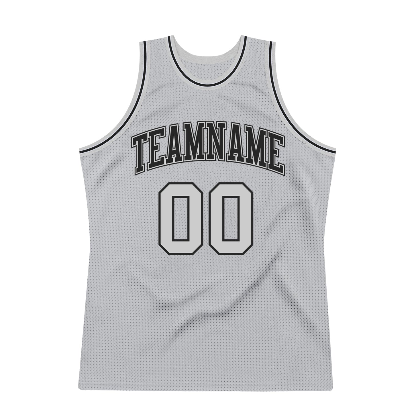 Custom Gray Gray-Black Authentic Throwback Basketball Jersey view 7