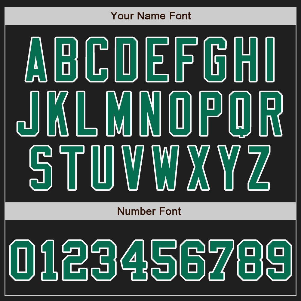 Custom Black Kelly Green-Yellow Authentic Split Fashion Baseball Jersey view 5