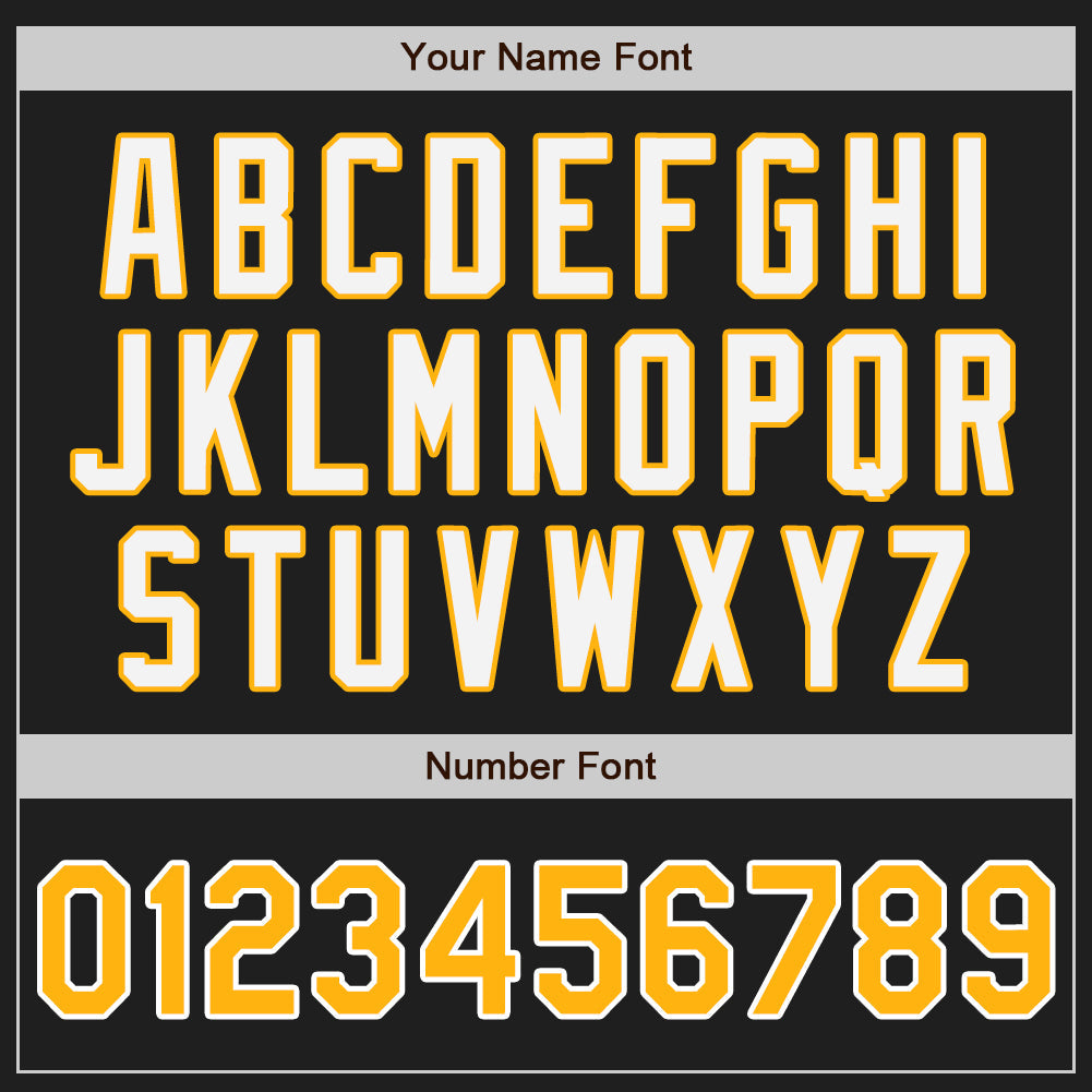 Custom Black Gold-Gray Authentic Split Fashion Baseball Jersey view 5
