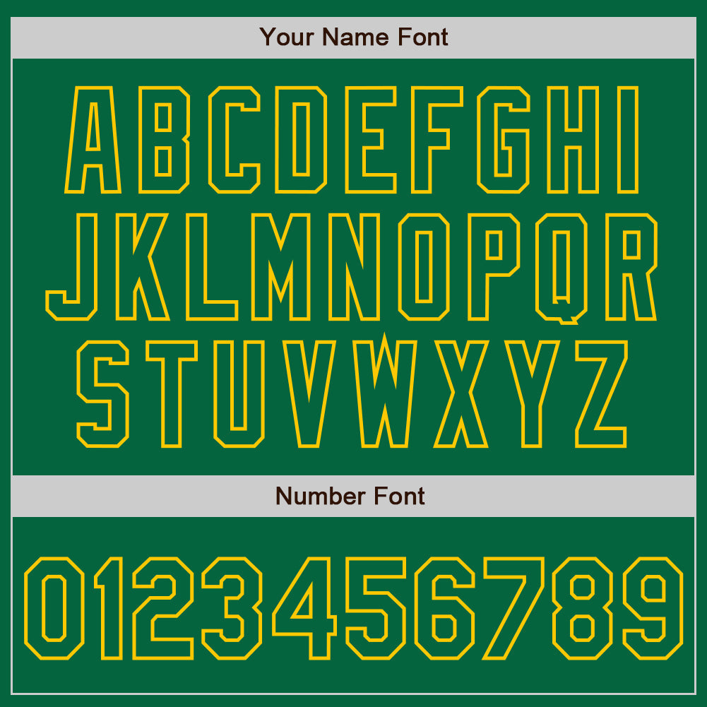 Custom White Kelly Green-Gold Authentic Split Fashion Baseball Jersey view 4